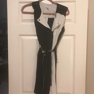 Calvin Klein black and white dress